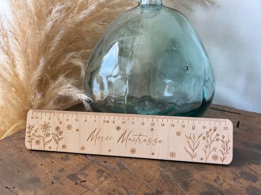 Règle en bois maître/maîtresse
