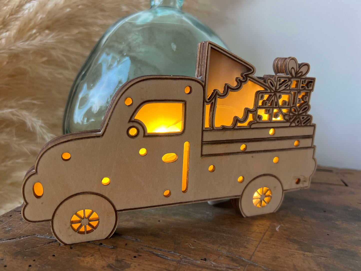 Voiture de Noël lumineuse