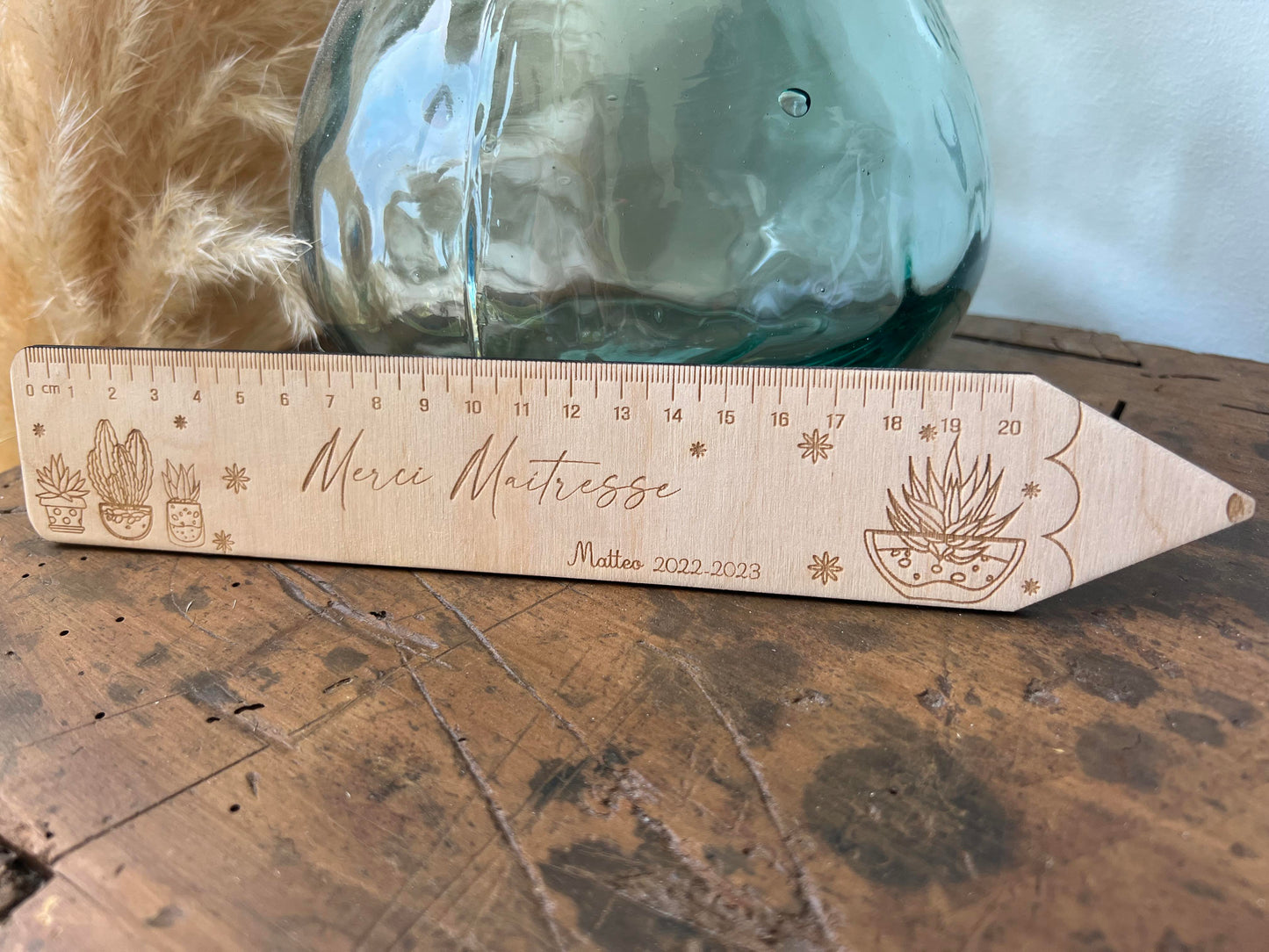 Règle en bois maître/maîtresse