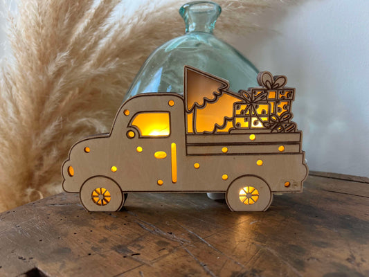 Voiture de Noël lumineuse