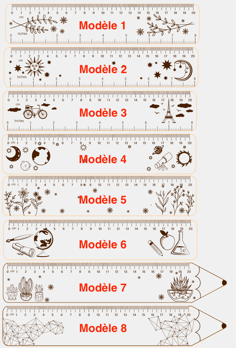 Règle en bois maître/maîtresse