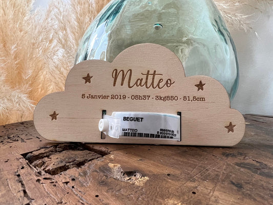 Porte bracelet de naissance Nuage
