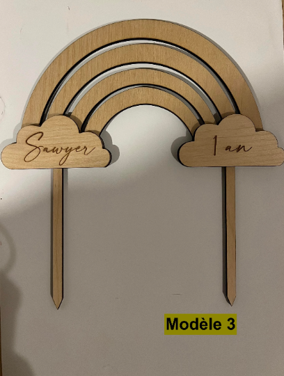Cake topper arc en ciel